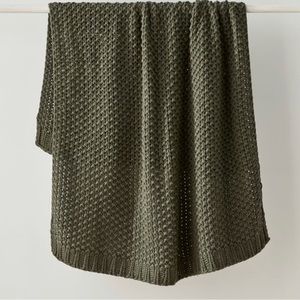 Chunky Knit Cotton Throw - Thumbnail 2